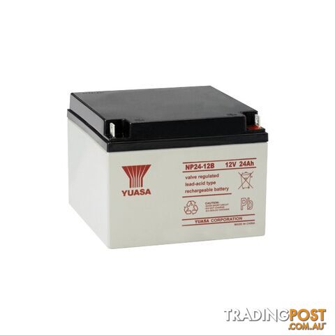 NP24-12 12V 24AMP YUASA SLA BATTERY SEALED LEAD ACID - NP SERIES - photo 2 of 2