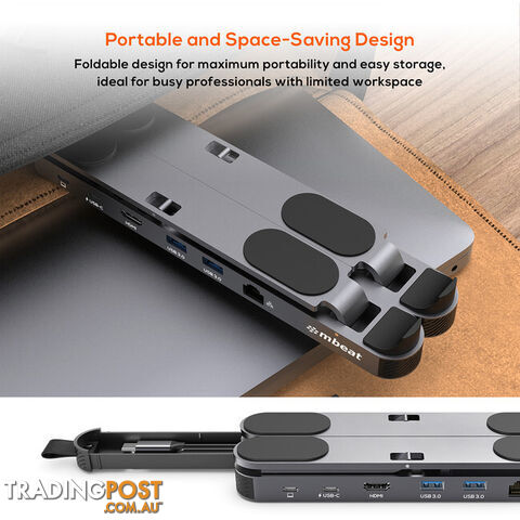 STDP5GRY PORTABLE LAPTOP STAND WITH USB-C DOCK STAGE P5 - photo 5 of 8