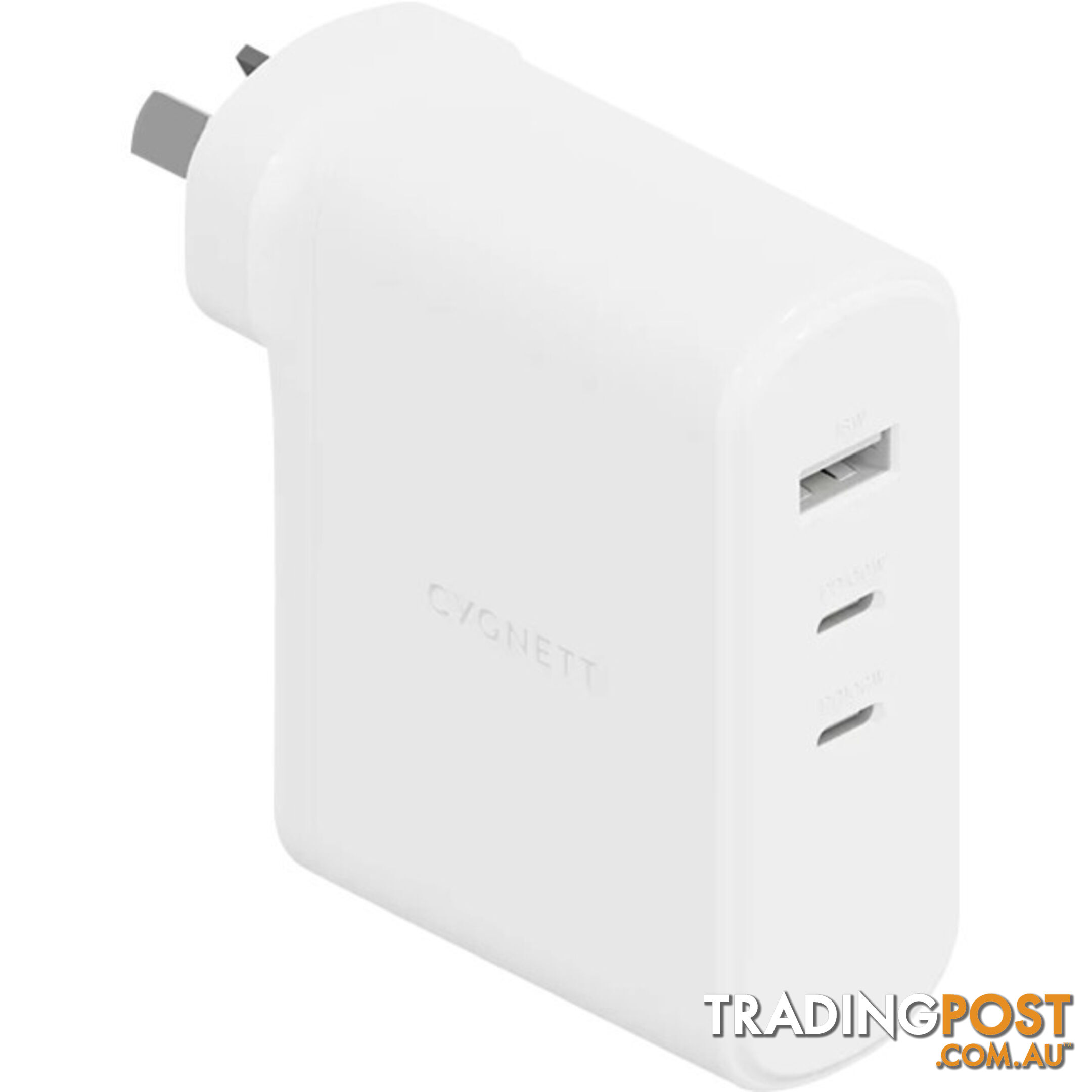 100WUCWC 100W MULTIPORT USB GAN WALL CHARGER WHITE POWERMAXX