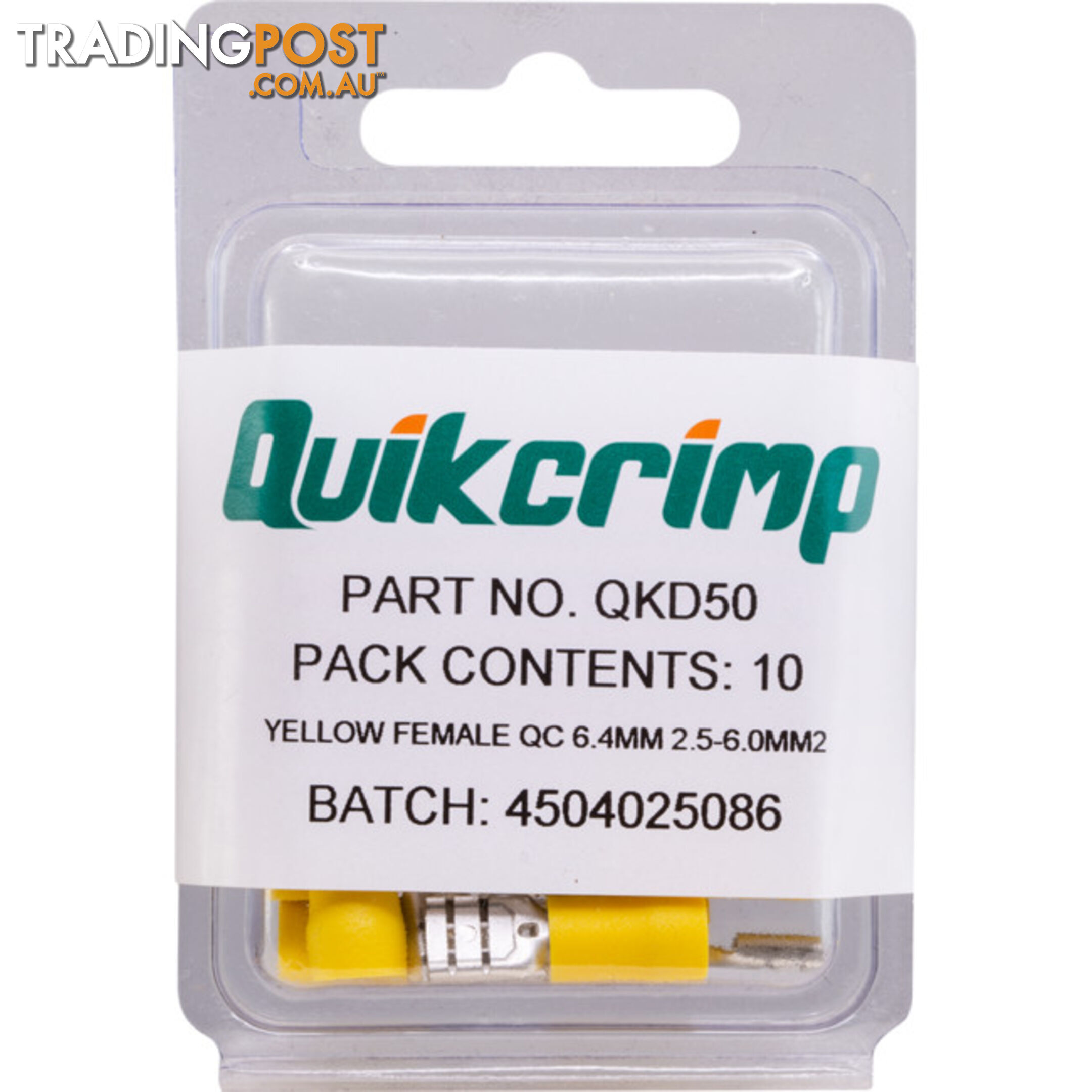 QKD50 QC6-6.4 / 10PK QUICK CONNECT QUICKCRIMP