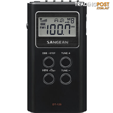 DT120BK BLACK FM/AM RADIO POCKET SIZE WITH EARPHONES