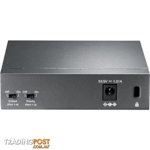 TLSF1005P 5 PORT 10/100 SWITCH 4 X POE+ 58W EXTEND MODE 250M - photo 3 of 8