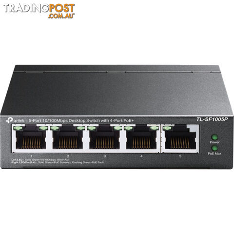 TLSF1005P 5 PORT 10/100 SWITCH 4 X POE+ 58W EXTEND MODE 250M - photo 2 of 8