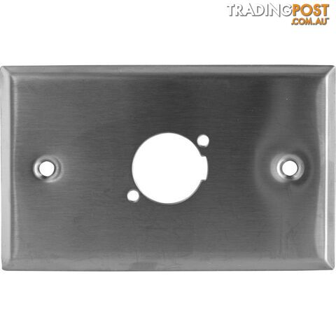 PD5190 SINGLE XLR S/S WALL PLATE STAINLESS STEEL