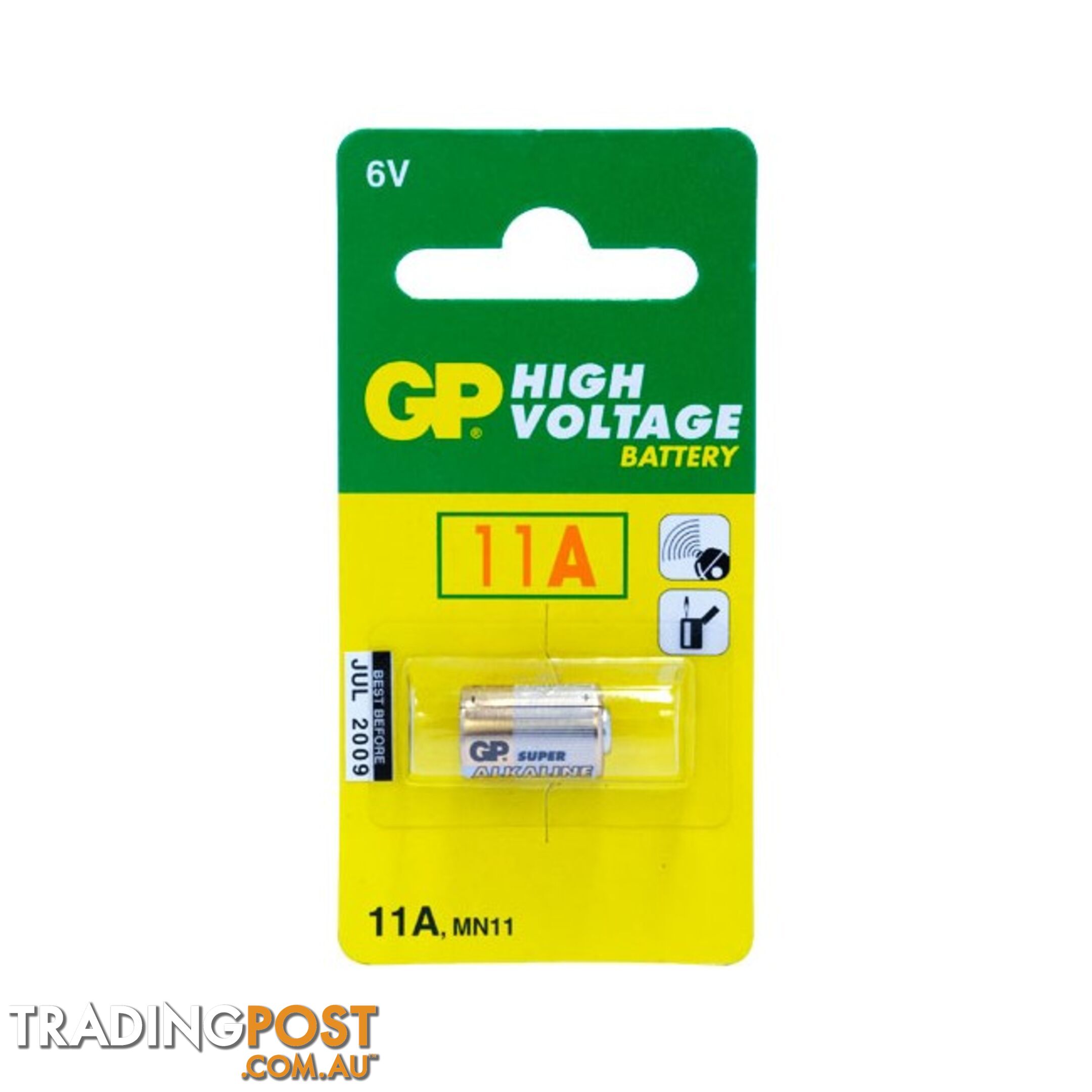 11A 6V 38MAH ALKALINE BATTERY GP (GP11A)