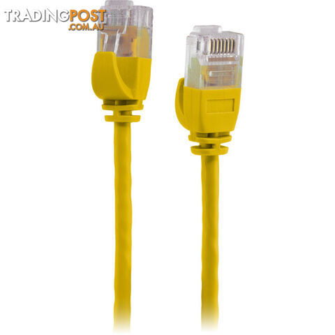 LC6SL0025YL 0.25M SLIM CAT6 PATCH LEAD YELLOW ULTRA THIN - photo 1 of 3