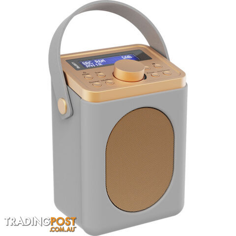 LSFGRY PORTABLE DAB RADIO WITH BLUETOOTH GREY LITTLE SHELFORD