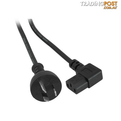 K9-RA2MT 2M RIGHT ANGLE IEC POWER LEAD RIGHT ANGLE IEC END - BLACK