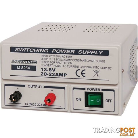 M8254 FIXED 13.8V 20A BENCHTOP REGULATED POWER SUPPLY