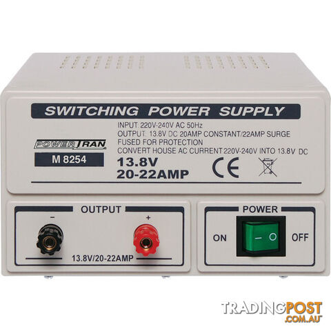 M8254 FIXED 13.8V 20A BENCHTOP REGULATED POWER SUPPLY - photo 2 of 2
