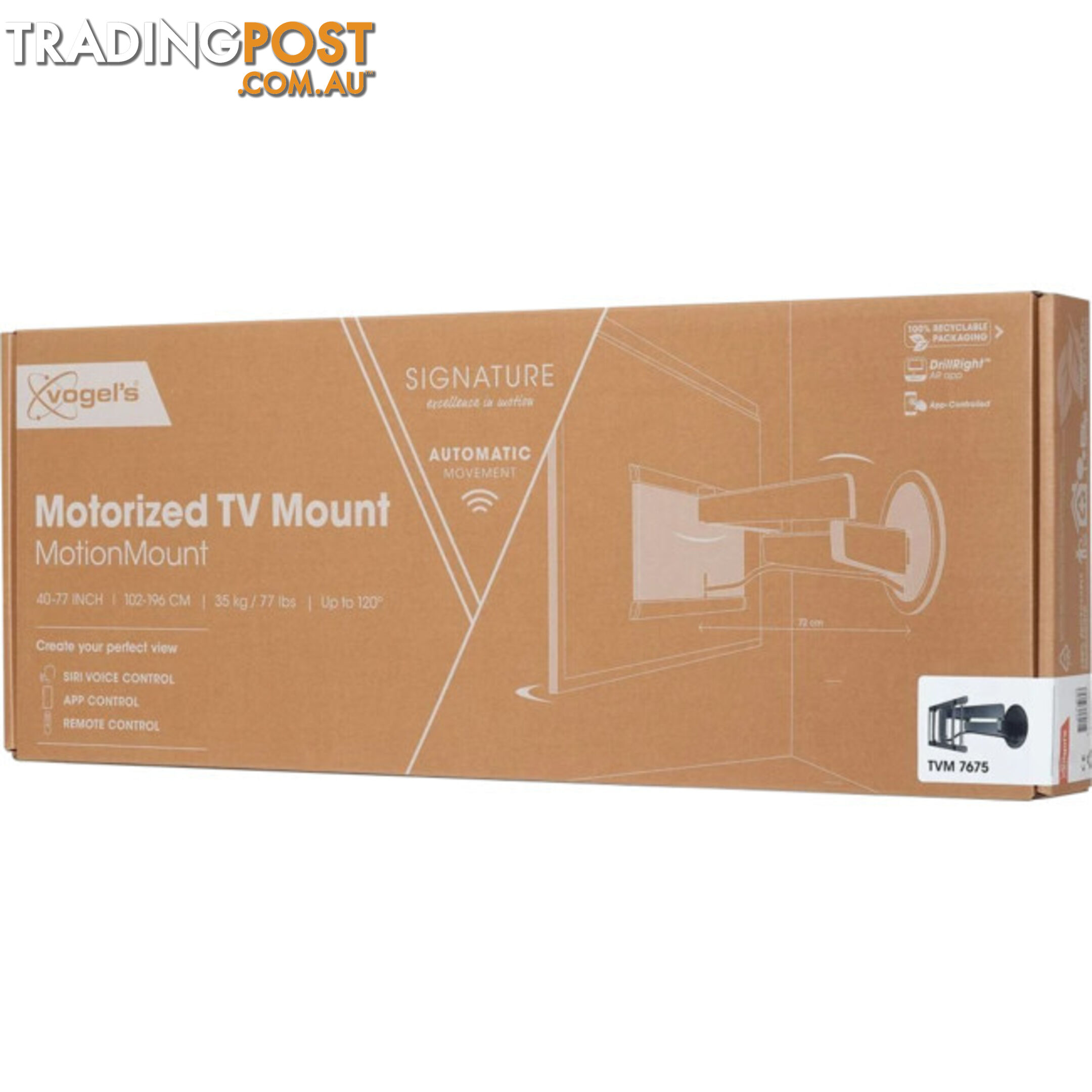 TVM7675 SIGNATURE SERIES 40"-77" 35KG MOTORISED WALL MOUNT MOTION MOUNT APP -3D LEVELLING