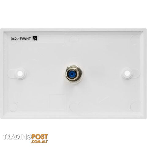 PR3886 SINGLE 'F' SOCKET WALL PLATE FOXTEL BRANDED AND APPROVED - photo 2 of 2
