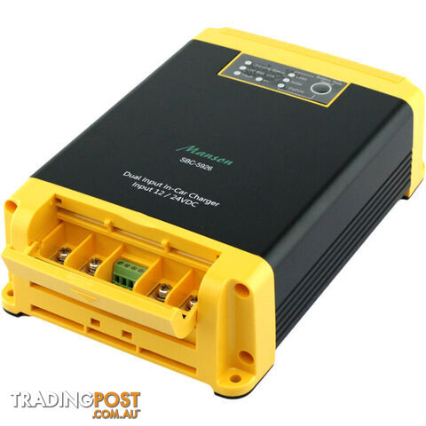 SBC5936 24V 12A DC-DC BATTERY CHARGER WITH DUAL INPUTS DC & SOLAR INPUTS AUTO SELECT 12V 24V - photo 2 of 2