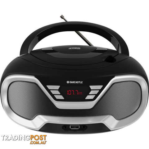 CD200BLK PORTABLE BLUETOOH CD PLAYER OAKCASTLE BOOMBOX BLACK - photo 2 of 6