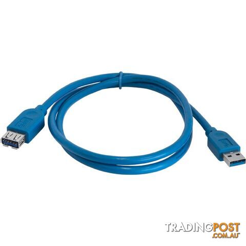 LC7256 USB3.0 USB-A PLUG TO SOCKET 1M EXTENSION LEAD