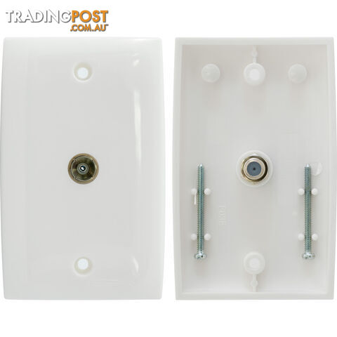PR3835 PAL TO F SOCKET WALL PLATE PAL SOCKET TO 'F' SOCKET TV