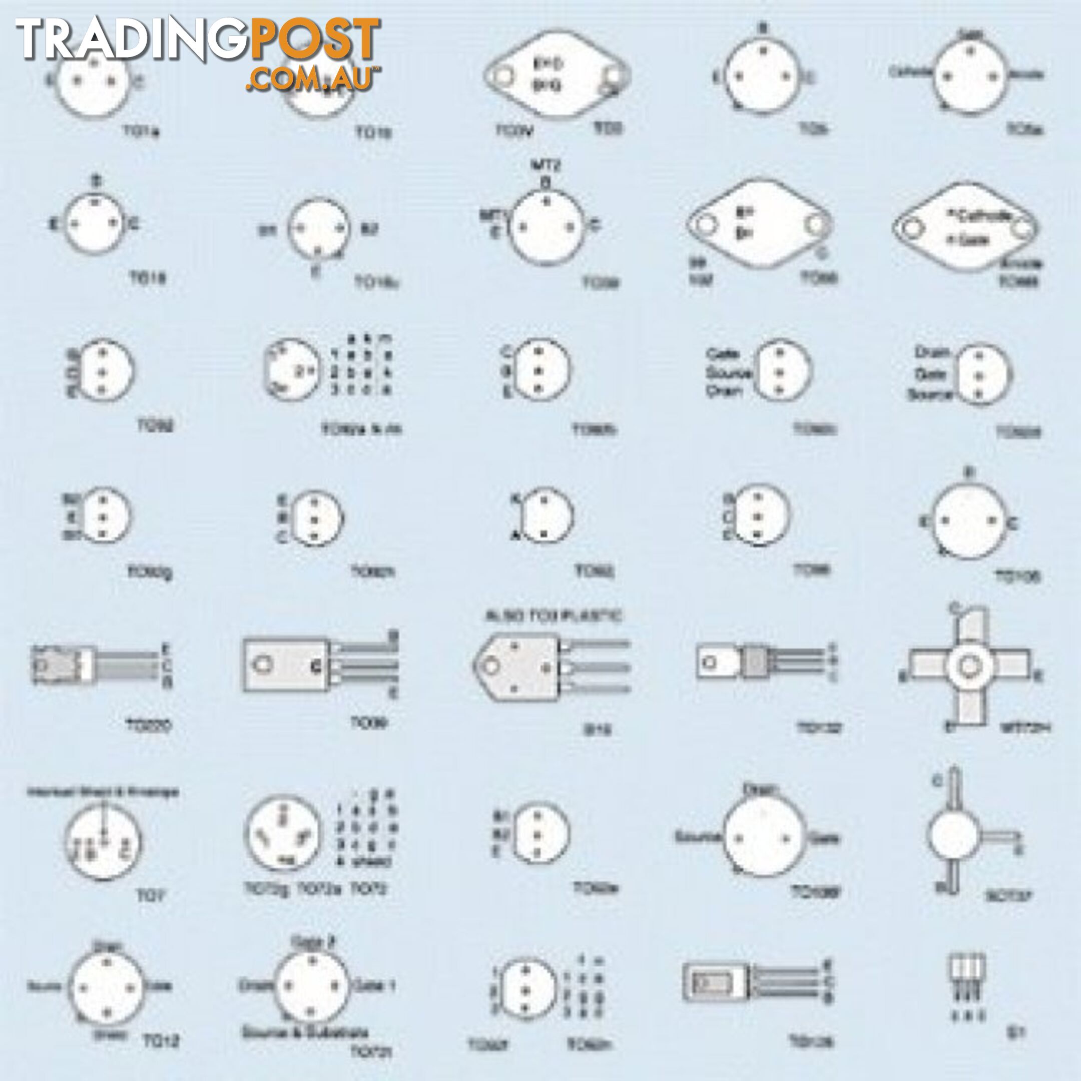 BC337 NPN TRANSISTOR .8A 50V .5W T092