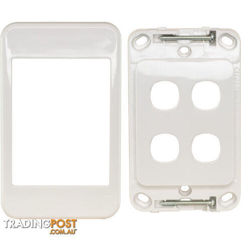PK4594 4 GANG WALL PLATE WHITE CLIPSAL 2000 SERIES - photo 2 of 2