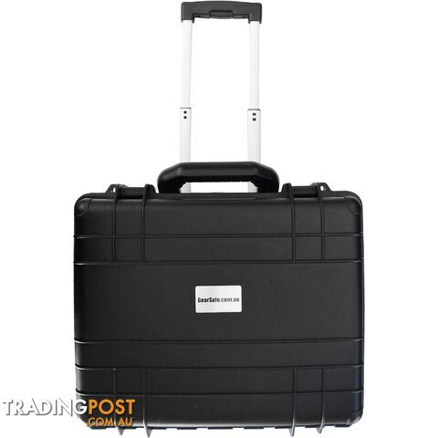 GS023 475X390X200 PROTECTIVE BLACK TROLLY CASE WITH FOAM GEARSAFE