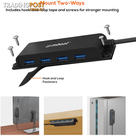 HUBE04 MOUNTABLE 4 PORT USB-C HUB - photo 4 of 7
