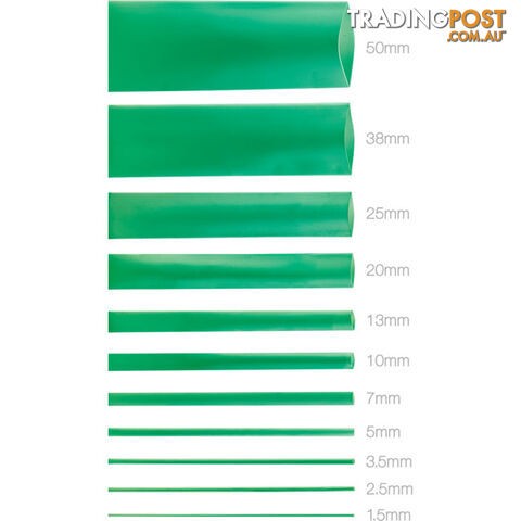 HS7.0GRN 7.0MMX1.2M HEAT SHRINK - GREEN HSGN135 - photo 1 of 1