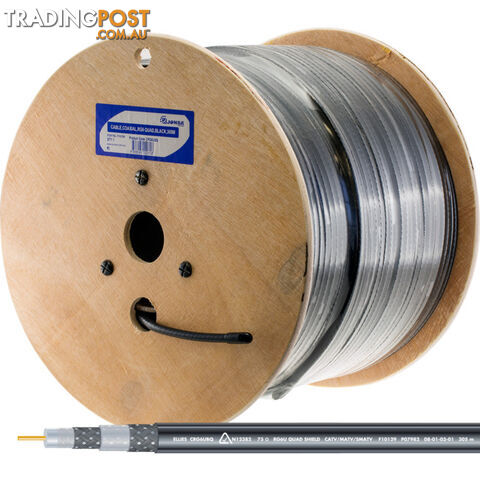 CRG6UBQ-1M RG6Q COAX CABLE FOXTEL - 1M APPROVED F10129 (305M) QUAD