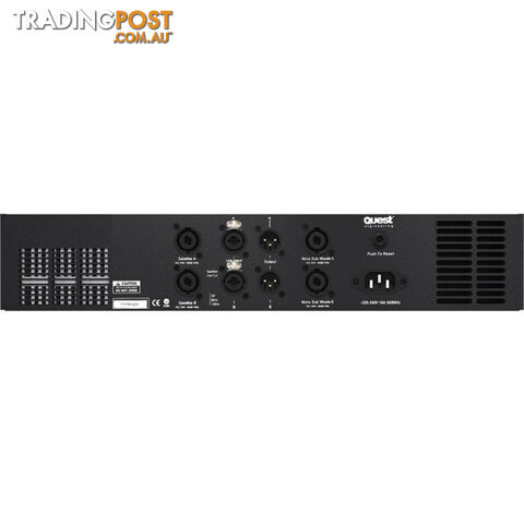 QM1000P 3 CHANNEL POWER AMP 2 X 300W AND 1 X 660W