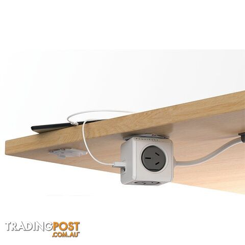 PCEUGR 4 WAY GREY SURGE PROTECTED POWERCUBE WITH USB - photo 3 of 3