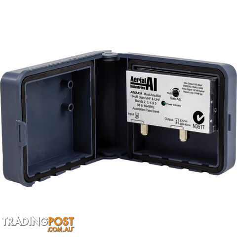 AIMA134PS 34DB VHF/UHF MASTHEAD AMP SINGLE INPUT - photo 2 of 4