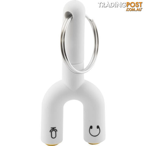 PA1078WH TRRS TO STEREO AND MIC ADAPTOR 4POLE PLUG TO 3.5MM CTIA WHITE - photo 2 of 3