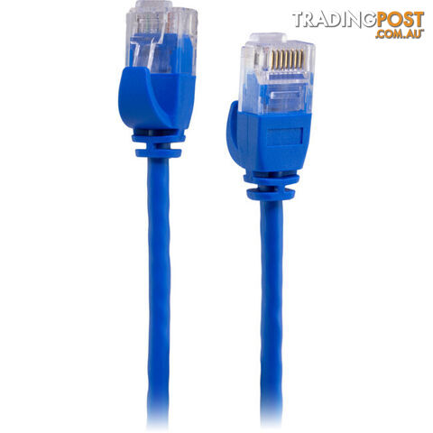 LC6SL0100BL 1M SLIM CAT6 PATCH LEAD BLUE ULTRA THIN - photo 1 of 3