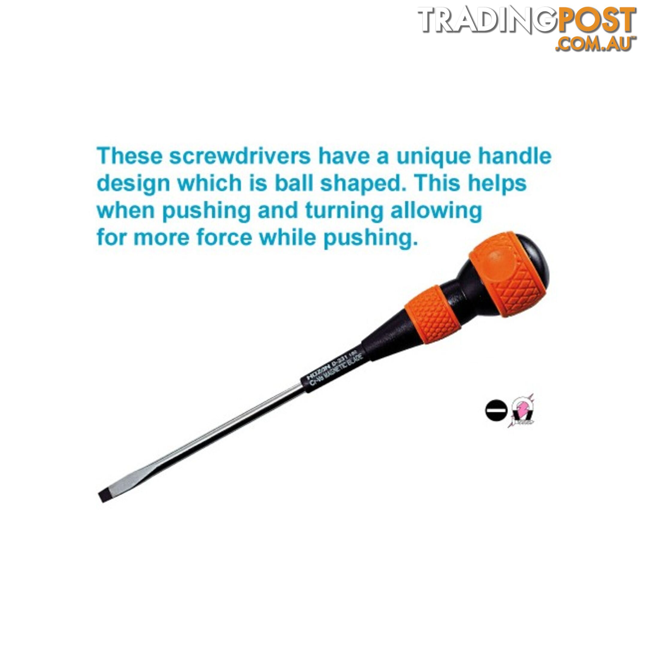 D331/150 SLOTTED SCREWDRIVER BALL SHAPED HANDLE