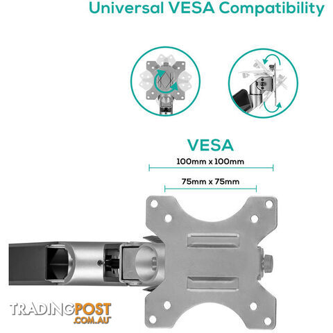 DGS01Y HEAVY DUTY GAS SPRING DUAL MONITOR ARM ACTIVIVA - photo 3 of 8