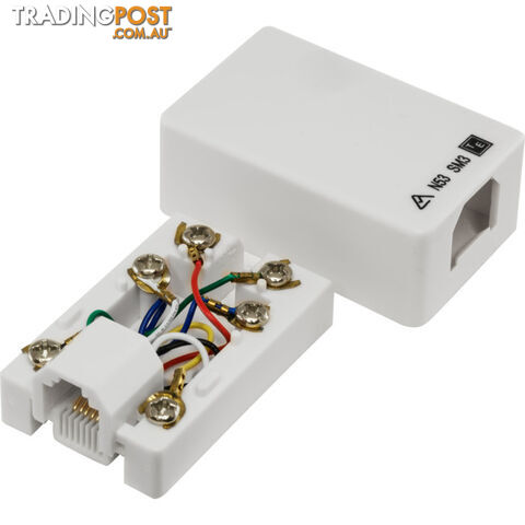 SM366/WHT MINI 6P6C SURFACE MOUNT SOCKET RJ12 SCREW TYPE ARCHITRAVE - photo 4 of 4