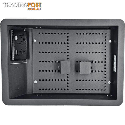 BBWBSM BLACK SMALL RECESSED WALL BOX WITH GPO