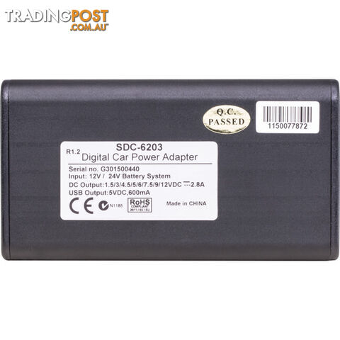 SDC6203 CAR POWER DC ADAPTER 12V/24V 1.5V - 12V SELECTABLE 2.8A USB - photo 4 of 6