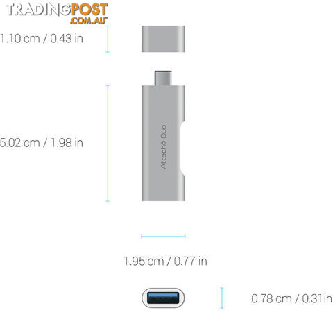 UTC02 DUO USB-C TO USB 3.1 ADAPTOR TYPE-C CHARGER ATTACHE - photo 3 of 6