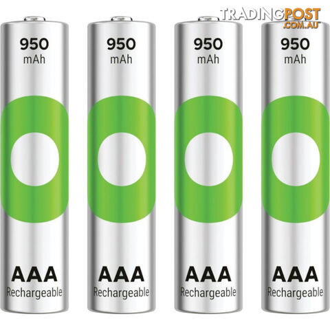 GP4AAA1000 RECYKO 950MAH AAA 4PK RECHARGEABLE BATTERIES GP - photo 2 of 4