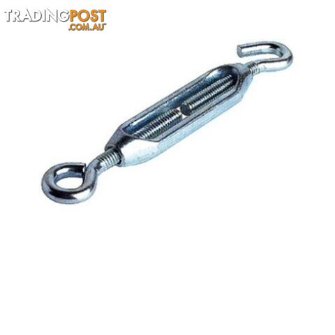 TB897 6MM 1/4" TURNBUCKLE ZINC HOOK AND EYE
