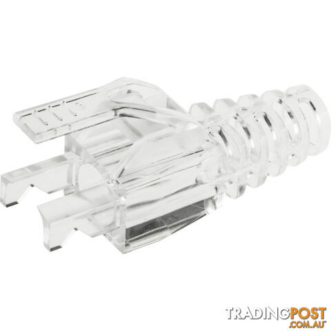 PK4085 6.5MM CLEAR RJ45 RUBBER BOOT SUITS CAT6 SNAP PLUG PK OF 100