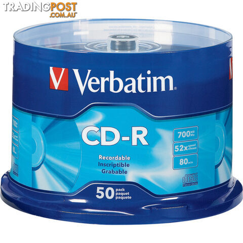 VCDR-50 50PK CD-R SPINDLE 52X 80MIN / 700MB