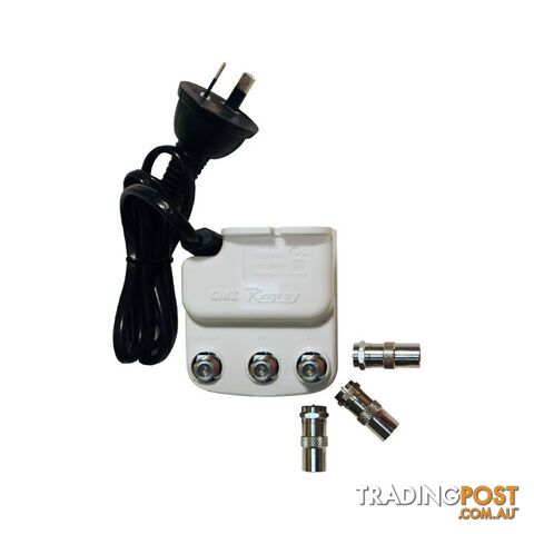 SA162F 2WAY 'F' SPLITTER AMPLIFIER TV SIGNAL BOOSTER KINGRAY
