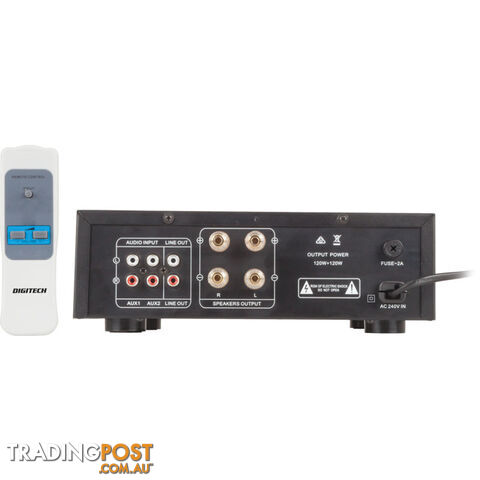 AA0520 2X 120W RMS STEREO AMPLIFIER WITH REMOTE - photo 2 of 3