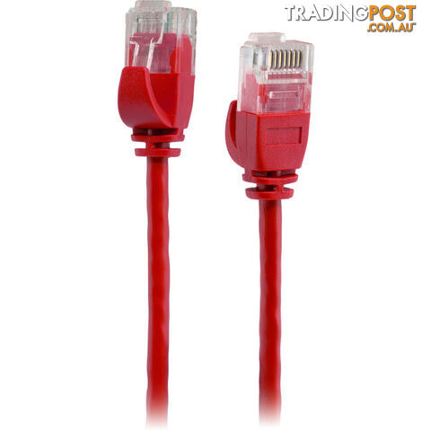 LC6SL0050RD 0.5M SLIM CAT6 PATCH LEAD RED ULTRA THIN