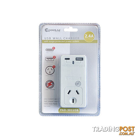 PAD301USB SURGE PROTECTOR WITH USB-C AND A - photo 3 of 3