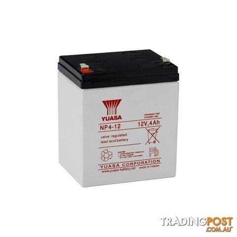 NP4-12 12V 4AMP YUASA SLA BATTERY SEALED LEAD ACID - NP SERIES