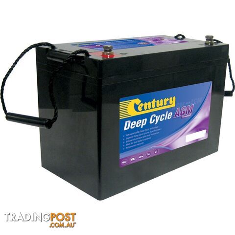 C12-105XDA 12V 100AH ABSORBED GLASS MAT AGM DEEP CYCLE BATTERY CENTURY