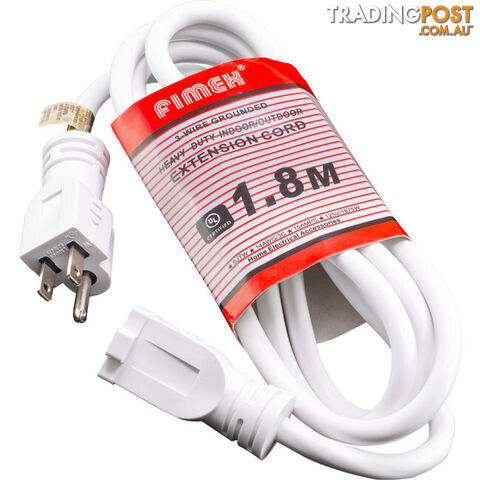 EXLUSA1.8 1.8M USA PLUG EXTENSION LEAD HEAVY DUTY 15AMP POWER LEAD