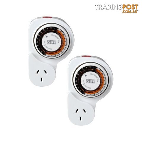 D809/1TWINDP 2PK 24 HOUR ANALOGUE TIMER HPM 2 PACK ELECTRICAL TIMER