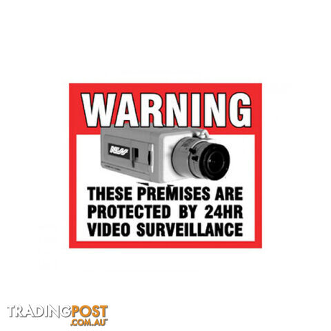 100-354IN CCTV WARNING STICKER [FRONT] FRONT ADHESIVE NESS